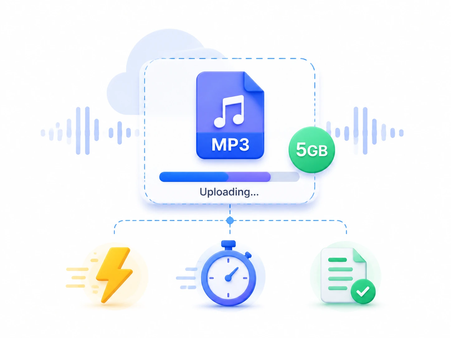Upload MP3 File Up to 5GB