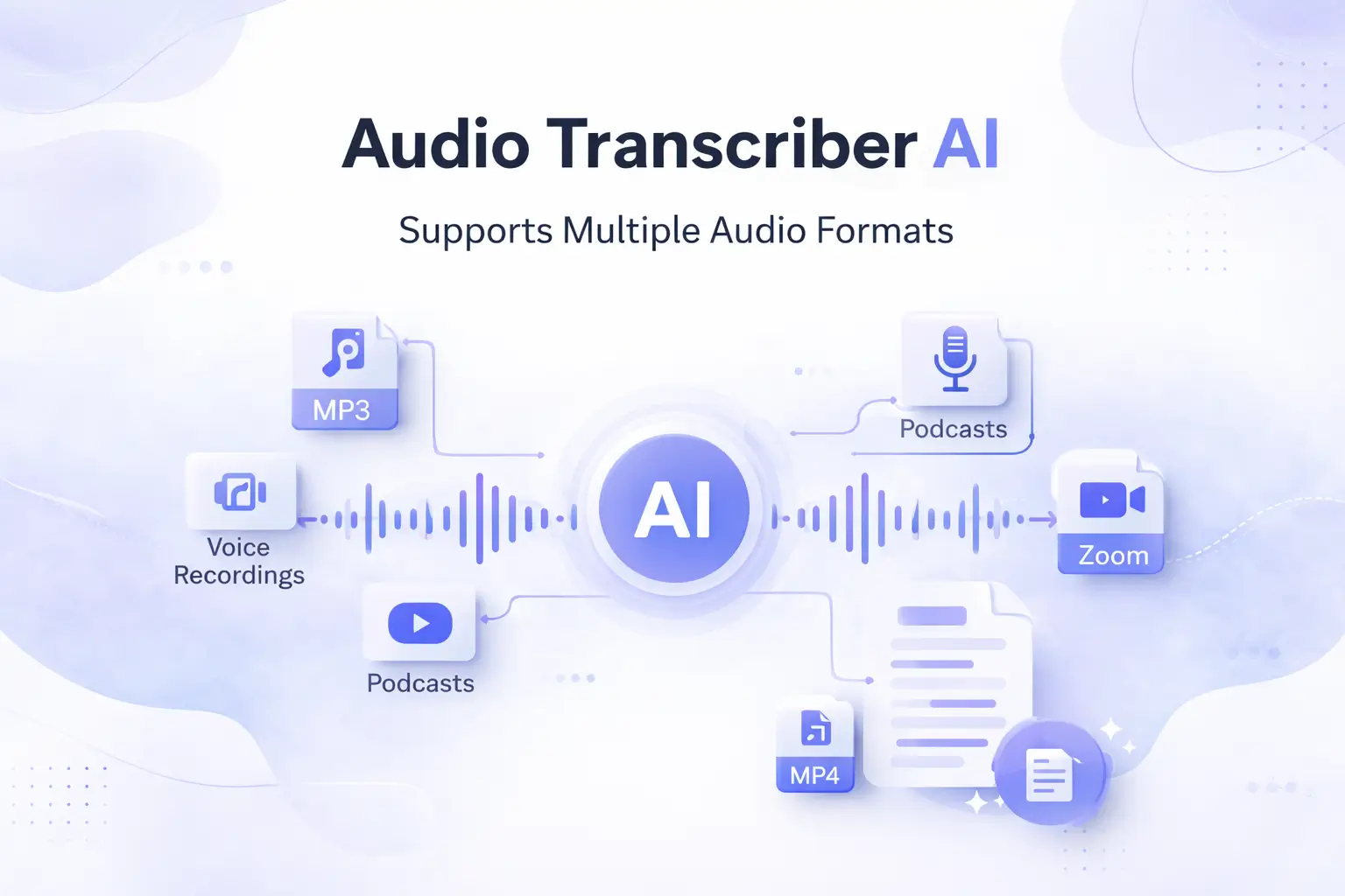 Supports Multiple Audio Formats in Audio Transcriber AI