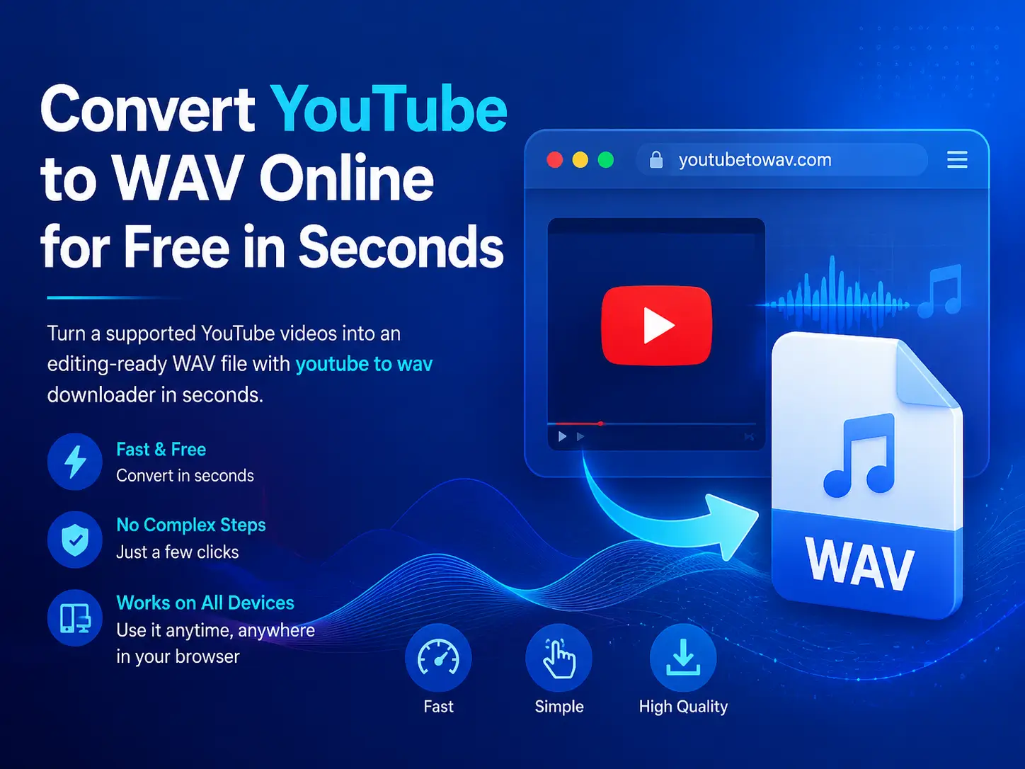 Convert YouTube to WAV Online for Free in Seconds