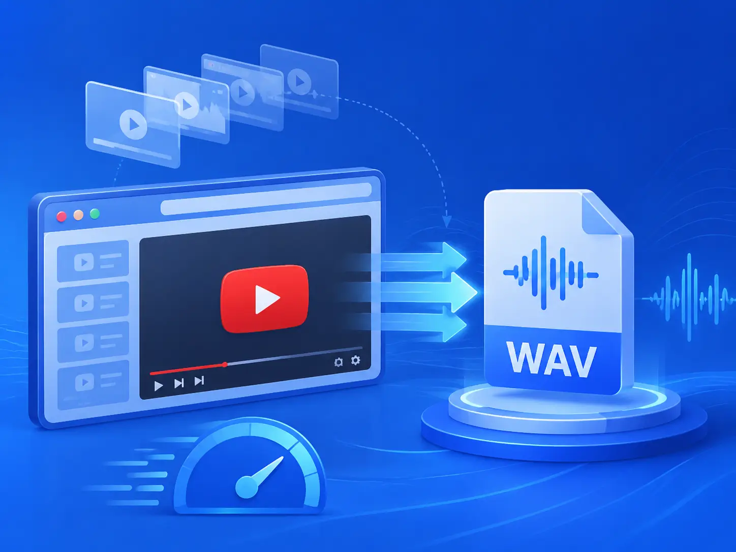 Convert YouTube to WAV File in Bulk At High Speed