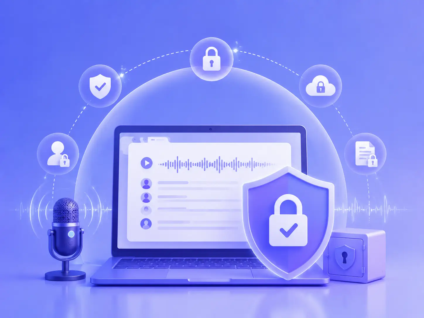 Private and Secure Meeting Transcription