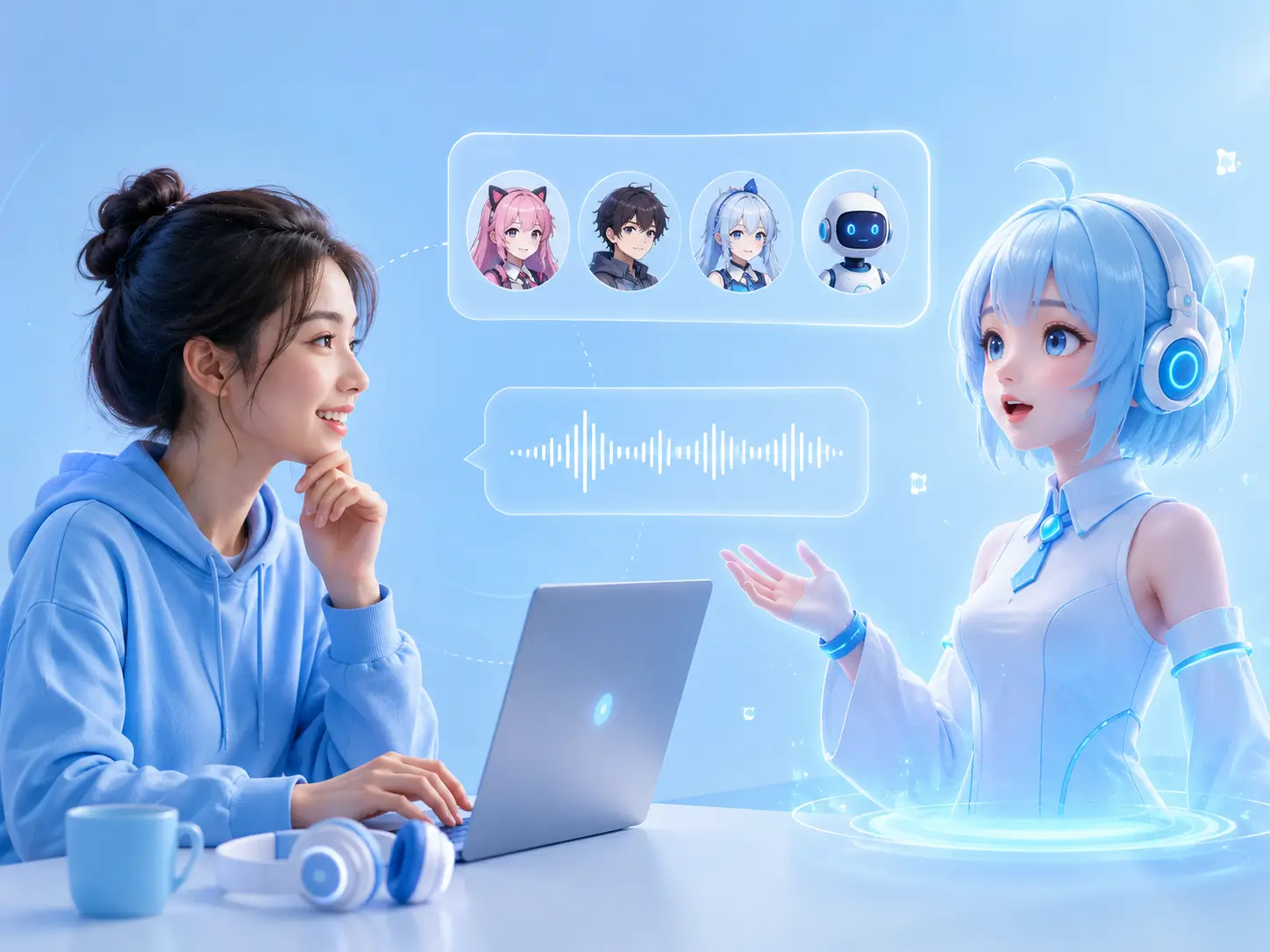 AI voice generator for virtual characters