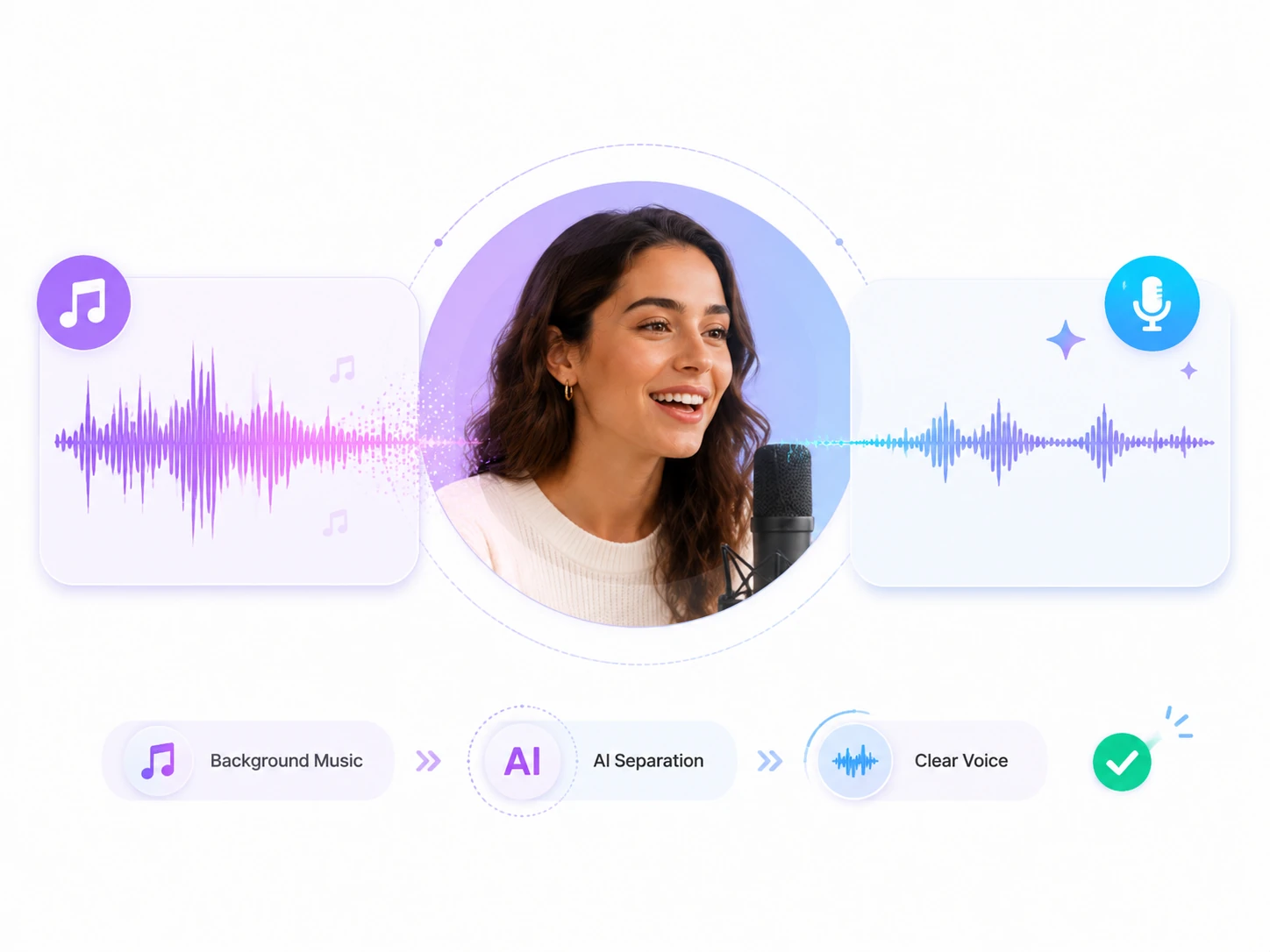 Remove Background Music While Preserving Natural, Clear Voice