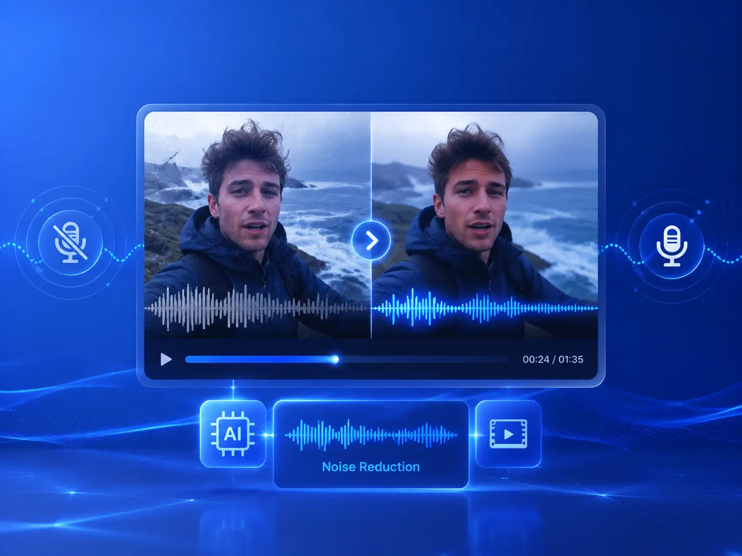 Remove Background Noise from Video Free Online