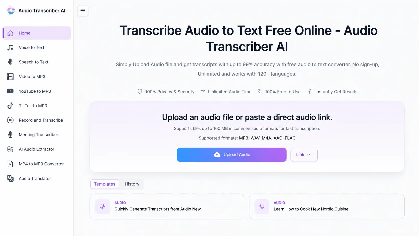 Audio Transcriber AI