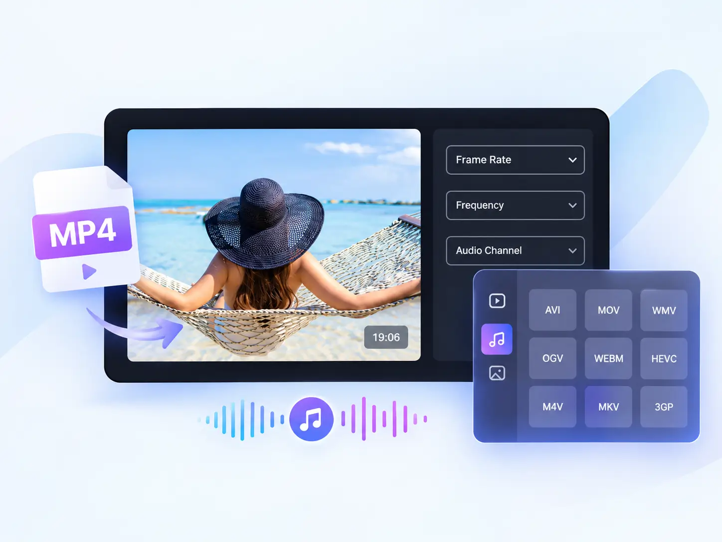 MP4 to MP3 converter interface preview