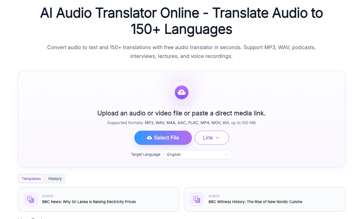AudioTranscriber AI audio language detection